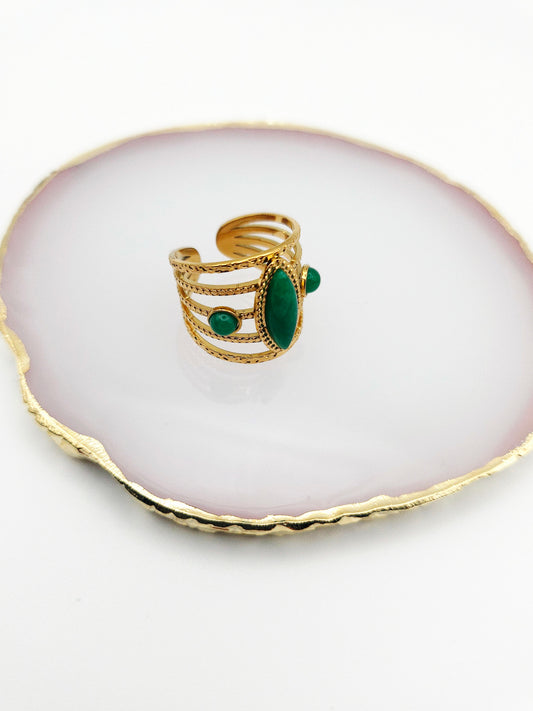 💚 Bague Séléné Verte 🌿