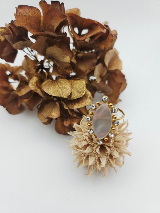 🌙 Bague Séléné Nacrée 🤍